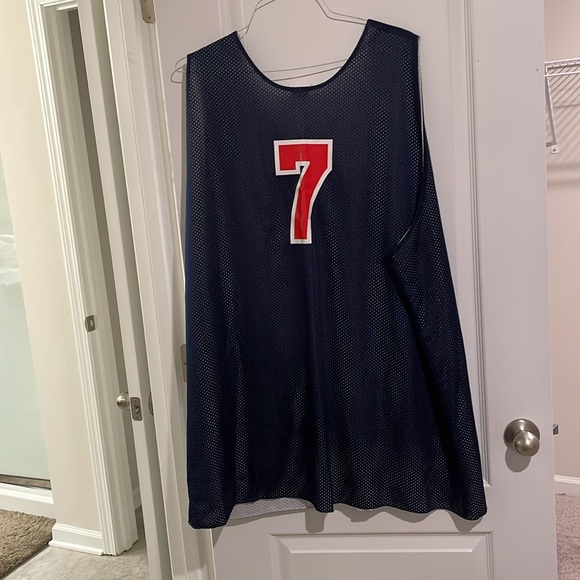 Larry Bird #7 DREAM TEAM Reversible USA Basketball Practice Jersey #7 Navy - Picture 4 of 6